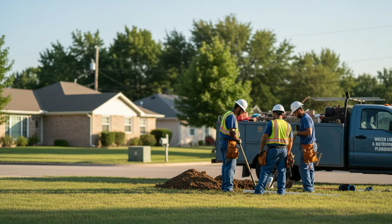 Residential water line and bathroom plumbing service in Thomson, IL